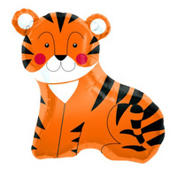 Safari Jungle Party Supplies - Tiger Shaped Large Foil Balloon
