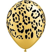 Safari Jungle Party Supplies - Leopard Animal Print 28cm Latex Balloon