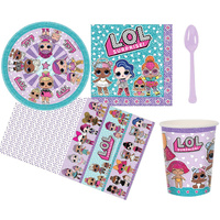 LOL Party Supplies - LOL Dolls 8 Person Deluxe Guest Pack