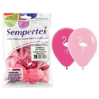 Hawaiian Luau Party Supplies - Flamingo Pink Balloons 12 pack