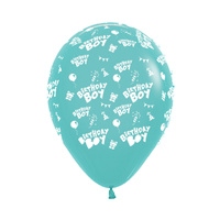 Birthday Boy Aquamarine 10 Balloons