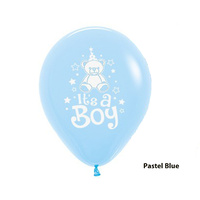Baby Boy Party Supplies - It's a boy Teddy Pastel Blue Balloons