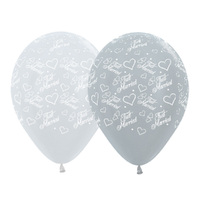 Wedding Party Supplies - Just Married Hearts Balloons