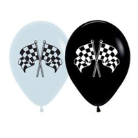 V8 Car Racing Party Supplies - Racing Flag Balloons