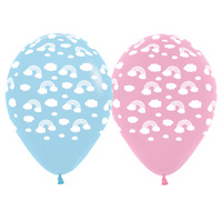 Baby Shower Party Supplies - Clouds and Rainbows Pastel Balloons