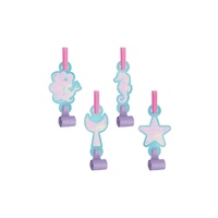 Mermaid Shine Party Supplies Iridescent Blowouts 8 Pack