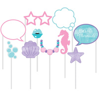 Mermaid Shine Party Supplies Photo Props 10 Pack