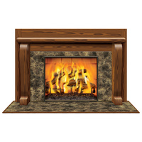 Christmas Party Supplies Fire Place Insta View Wall Decoration