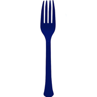 Navy Flag Blue Plastic Forks 20 Pack