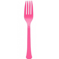 Bright Pink Forks 20 Pack