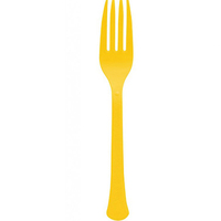 Sunshine Yellow Forks 20 Pack