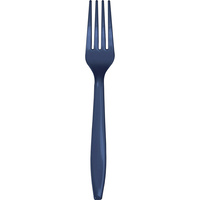 Solid Coloured Navy Blue Forks 24PK