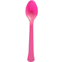 Bright Pink Spoons 20 Pack