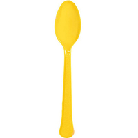 Sunshine Yellow Spoons 20 Pack