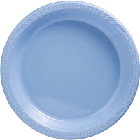 Pastel Blue Plates 20 Pack