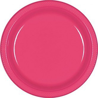 Bright Pink Plates 20 Pack