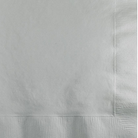 Shimmering Silver Napkins 50 Pack