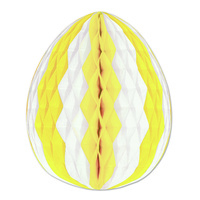 Easter Tissue Egg - Yellow and White
