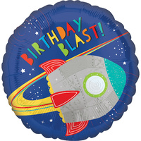 Space Party Supplies Space Blast Happy Birthday Foil Balloon