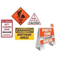 Big Dig Construction Easel Wall Decoration Sign Kit 5 Pieces