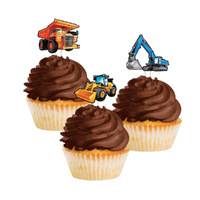 Big Dig Construction Cupcake Toppers x 12