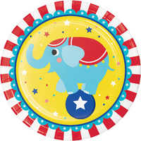 Circus Party Supplies Dinner Plates Round 8 Pack
