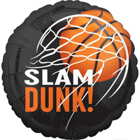 Basketball Nothing But Net Slam Dunk Foil Balloon 