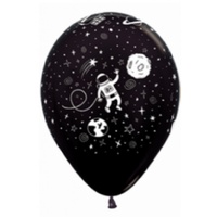 Outer Space Black Metallic Balloon x 1