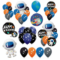 Space Astronaut Balloons Single Latex Foil & Balloon Packs