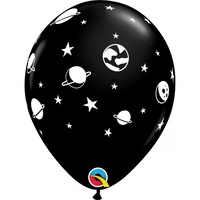 Space Fun Balloons Single Latex 28cm x1 Black