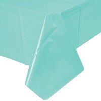 Robin's-Egg Blue Plastic Rectangular Tablecover 