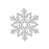 Christmas Silver Medium Glitter Snowflake Plastic Decoration 16cm Approx