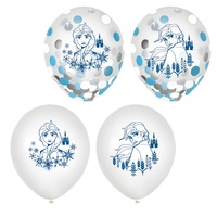 Frozen 2 Latex Balloons with Confetti 6 Pack 