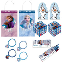 Disney Frozen Loot Pack Number 3- Kraft Bags, Hair Ties,  Crayons, Puzzle Cube