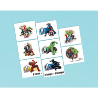 Marvel Avengers Powers Unite Temporary Tattoos x 8 