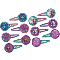 Frozen Glitter Hairclips Anna Elsa 12 Pack 