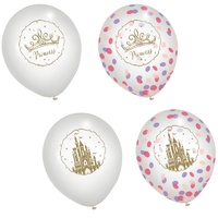 Disney Princess Latex Confetti Balloons 6 Pack