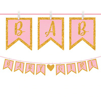 Baby Shower Girl Clothespin Letter Banner Hanging Decoration