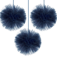 Navy Bride Deluxe Fluffy Tulle Hanging Decorations x 3 Pack