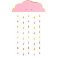 Oh Baby Girl Pink Happy Cloud Door Curtain 