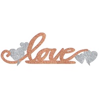 Rose Gold Bride Glittered Love Table Decoration