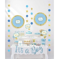 Boy's Baby Shower "It's A Boy" Blue Buffet Decorating Kit