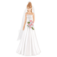 Wedding Bride with Light Brown Hair Cake Topper