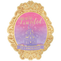 Disney Princess Once Upon A Time Deluxe Glittered Invitations 8 Pack