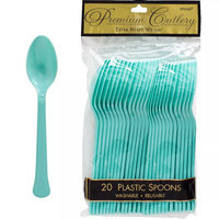 Amscan Robin's-Egg Blue Party Supplies Spoons 20 Pack