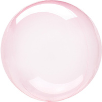 Crystal Clearz Petite Dark Pink Plastic Round Balloon