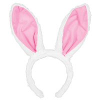 Easter Bunny Fabric Pink & White Ears
