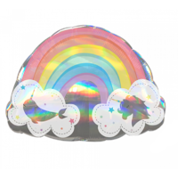 Magical Rainbow SuperShape Holographic Balloon 71cm x 50cm Approx