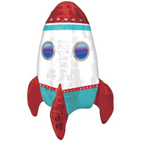 Space Astronaut Decor Rocket Ship Foil Giant Balloon