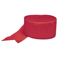 Holiday Red Crepe Paper Streamer Party Decoration